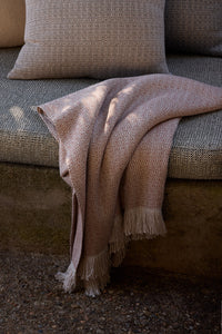 ANNI Salmon Handwoven Outdoor Throw