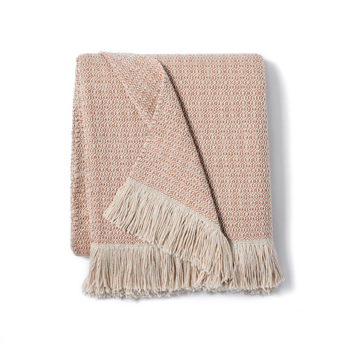 ANNI Salmon Handwoven Outdoor Throw